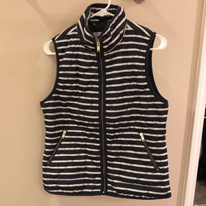 Navy and White Striped Vest